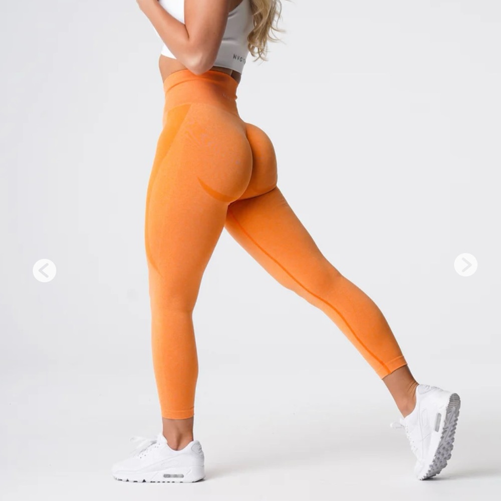 NVGTN Sunset Orange Contour Seamless Leggings